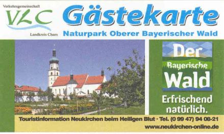 Gästekarte - Markt 93453 Neukirchen B. Hl. Blut Im Bayerischen Wald ...